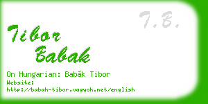 tibor babak business card